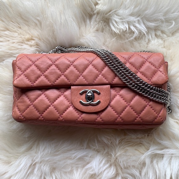 Authentic CHANEL CC Flap Bag - Dark Pink (Salmon Pink) SHW - Picture 15 of 15